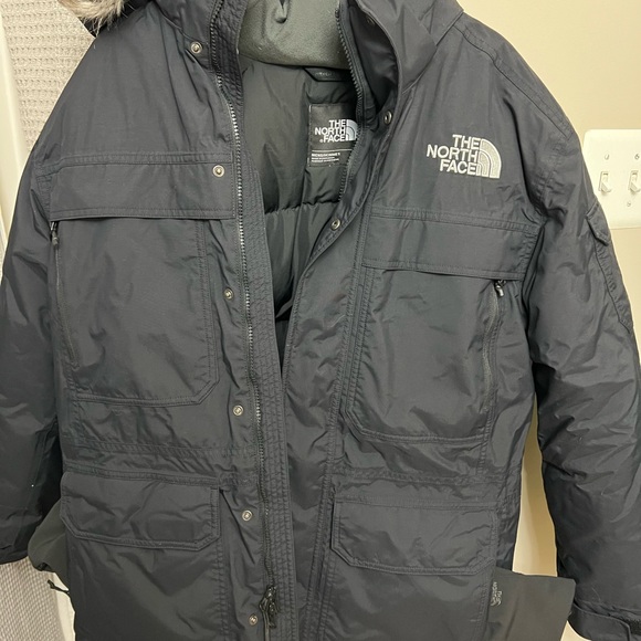 Men’s North Face Thick Parka with face shield n hood men’s medium - Picture 10 of 12